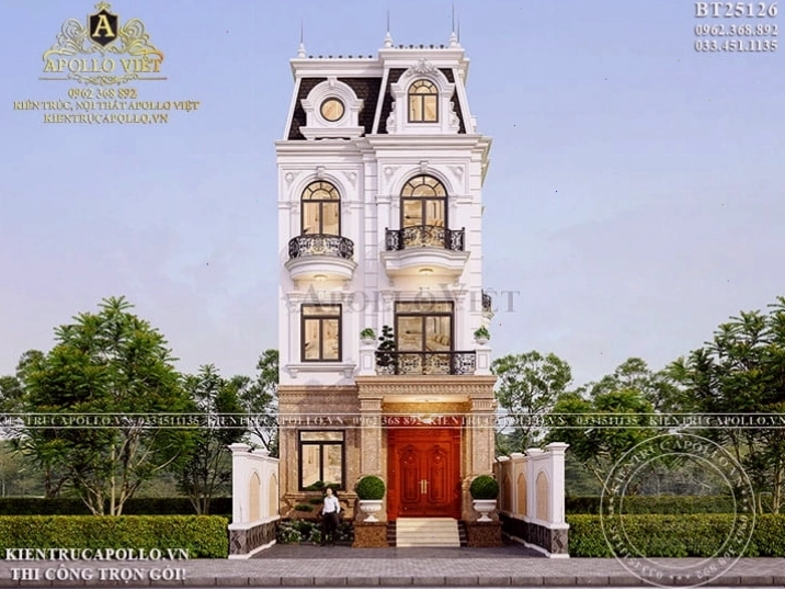 Biệt thự tân cổ điển 3 tầng 1 tum sang trọng