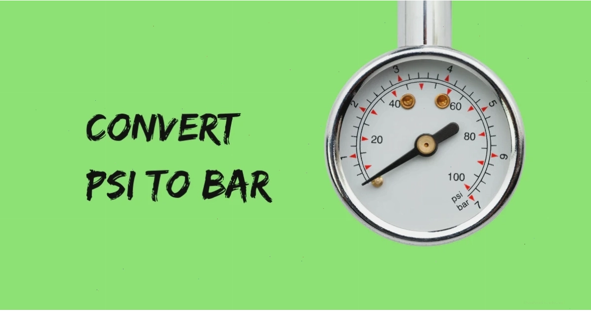 Biểu đồ minh họa quá trình chuyển đổi psi sang bar