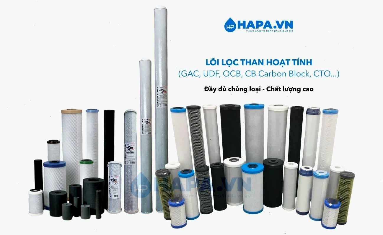 Các loại lõi lọc than hoạt tính phổ biến