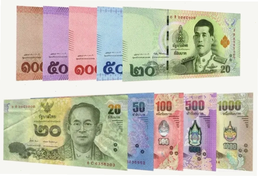 Các mệnh giá Baht Thái (THB) đang lưu hành hiện nay