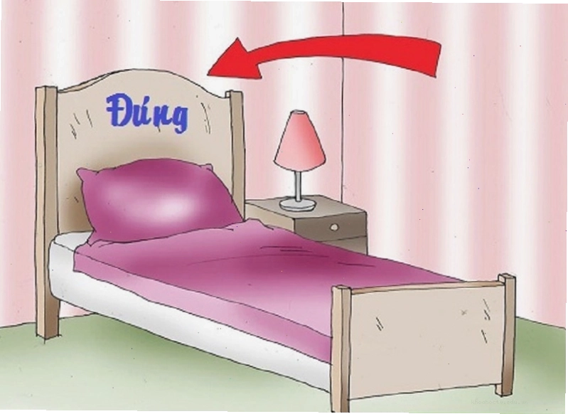 Cách đặt đầu giường ngủ sát tường theo phong thủy