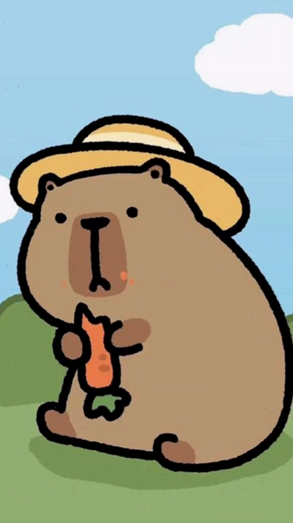 Cận cảnh khuôn mặt đáng yêu của capybara