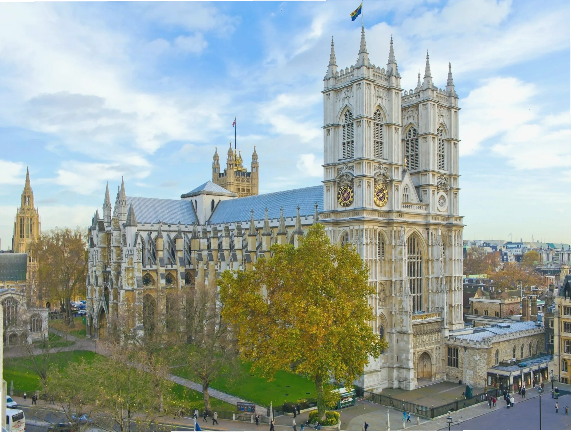 Cảnh bên hông Westminster Abbey