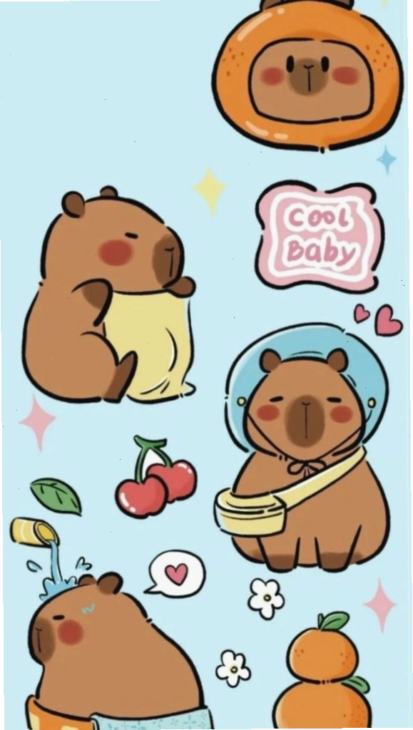 Capybara đang ăn cỏ trong ảnh nền phong cảnh