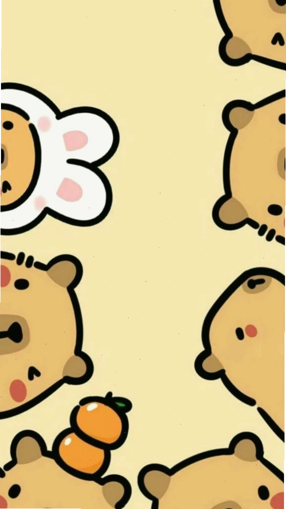 Capybara ngồi thư giãn với phong cách hoạt hình