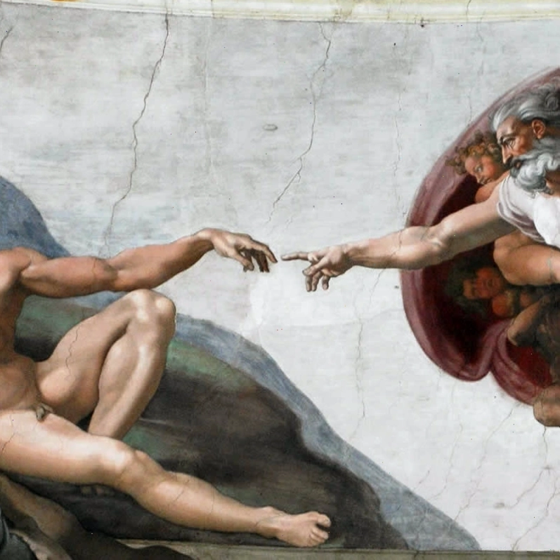 Chi tiết bức họa Sự Tạo Thành Adam của Michelangelo tại Sistine Chapel