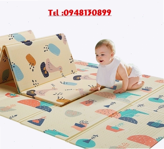 Chiếu xốp gấp gọn cho bé với họa tiết động vật