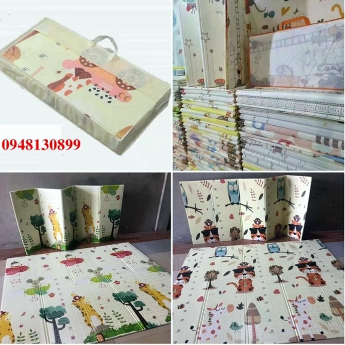 Chiếu xốp gấp gọn họa tiết ngộ nghĩnh cho trẻ em