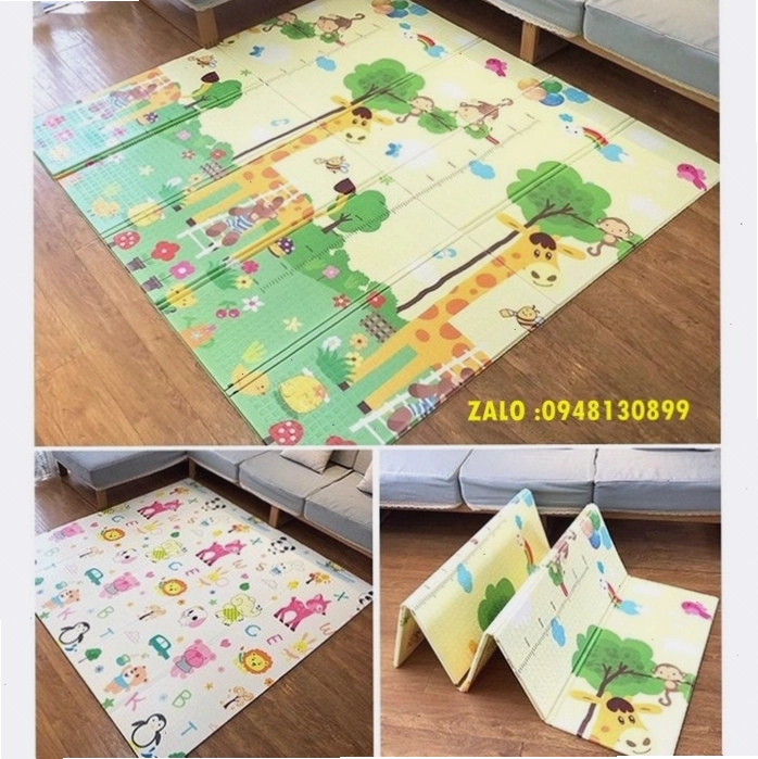 Chiếu xốp trải sàn với hoa văn trang nhã