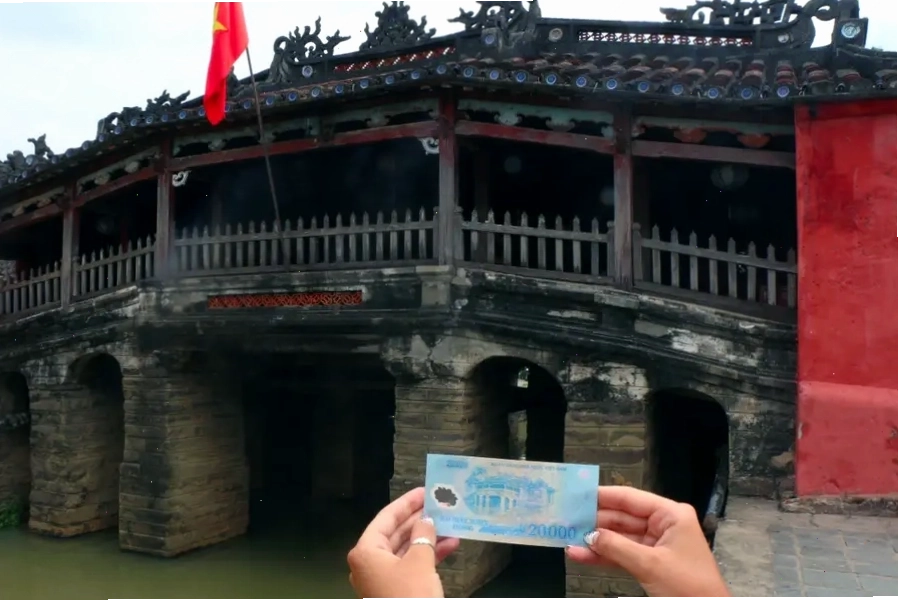 Chùa Cầu Hội An trên tờ tiền 20.000 VND