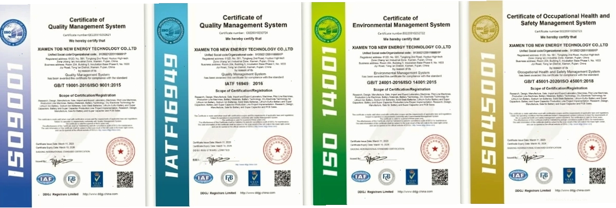 Chứng nhận ISO 9001 cho sản phẩm pin