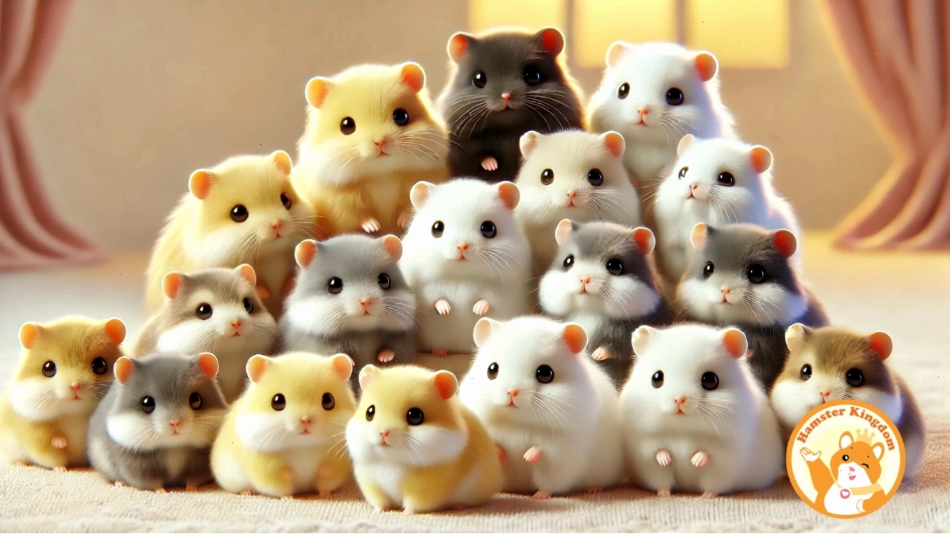 Chuột Hamster Bear trong lồng nuôi với đầy đủ phụ kiện