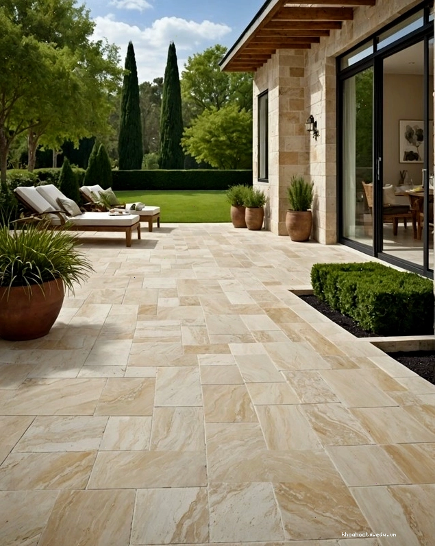 Đá lát sân vườn 30x60 màu vàng đất