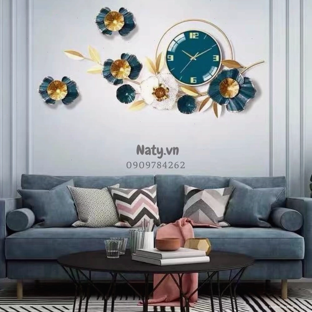 Đồng hồ treo tường decor với mặt số la mã