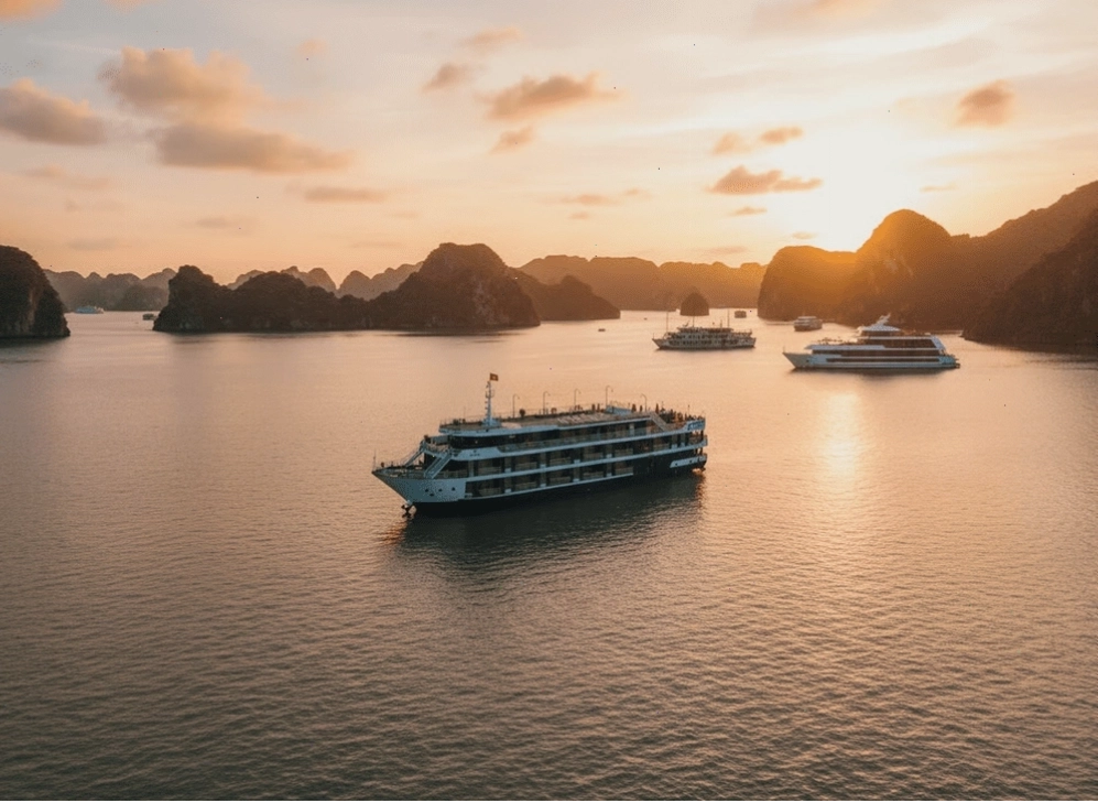 Du thuyền sang trọng trên Vịnh Hạ Long, biểu tượng của du lịch Quảng Ninh