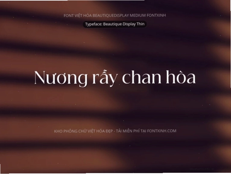 Font Beautique Display mang phong cách sang trọng