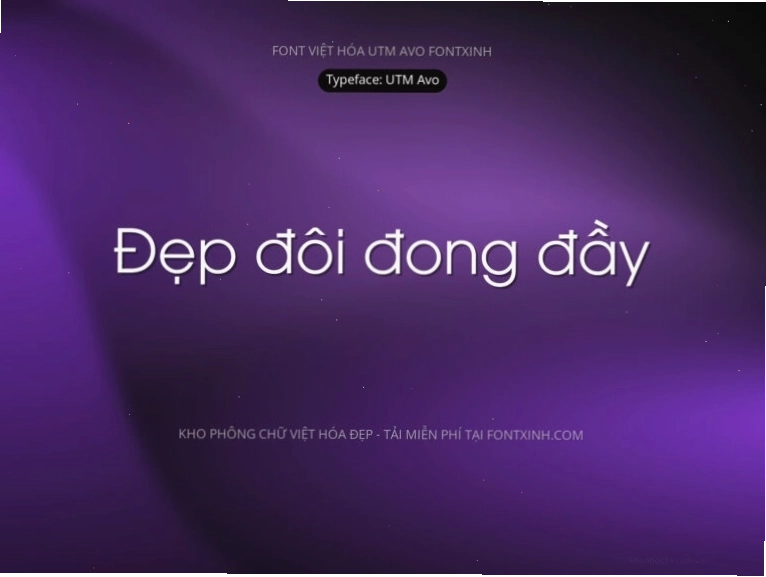 Font UTM Avo với thiết kế hình học