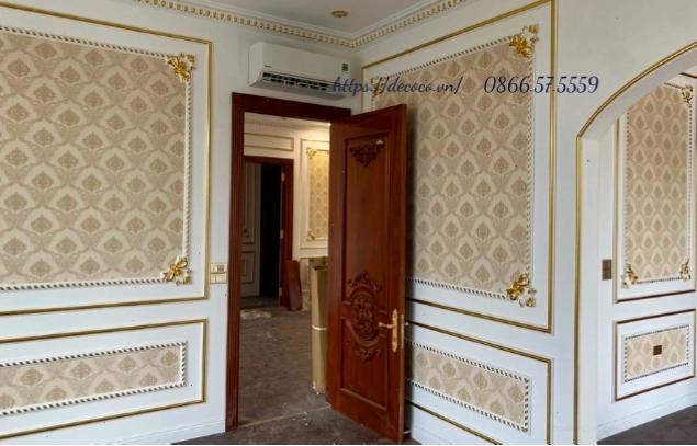 Giấy dán tường với gam màu trung tính dễ phối đồ