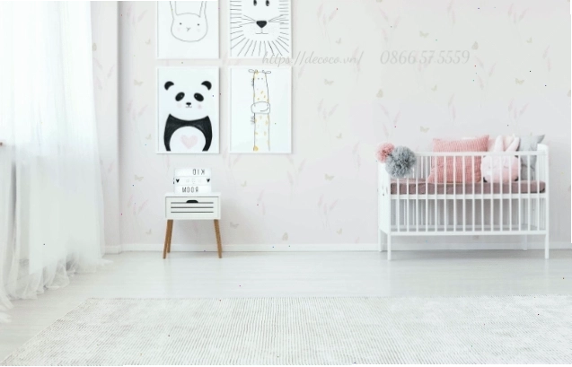 Giấy dán tường với họa tiết lá cây nhiệt đới