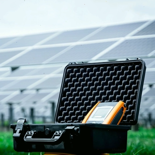 Hệ thống các tấm pin mặt trời trong một solar farm lớn
