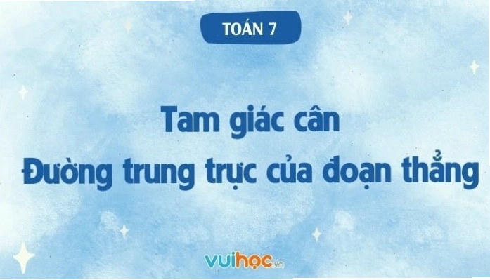 Hình ảnh minh họa các đường đặc biệt trong tam giác cân
