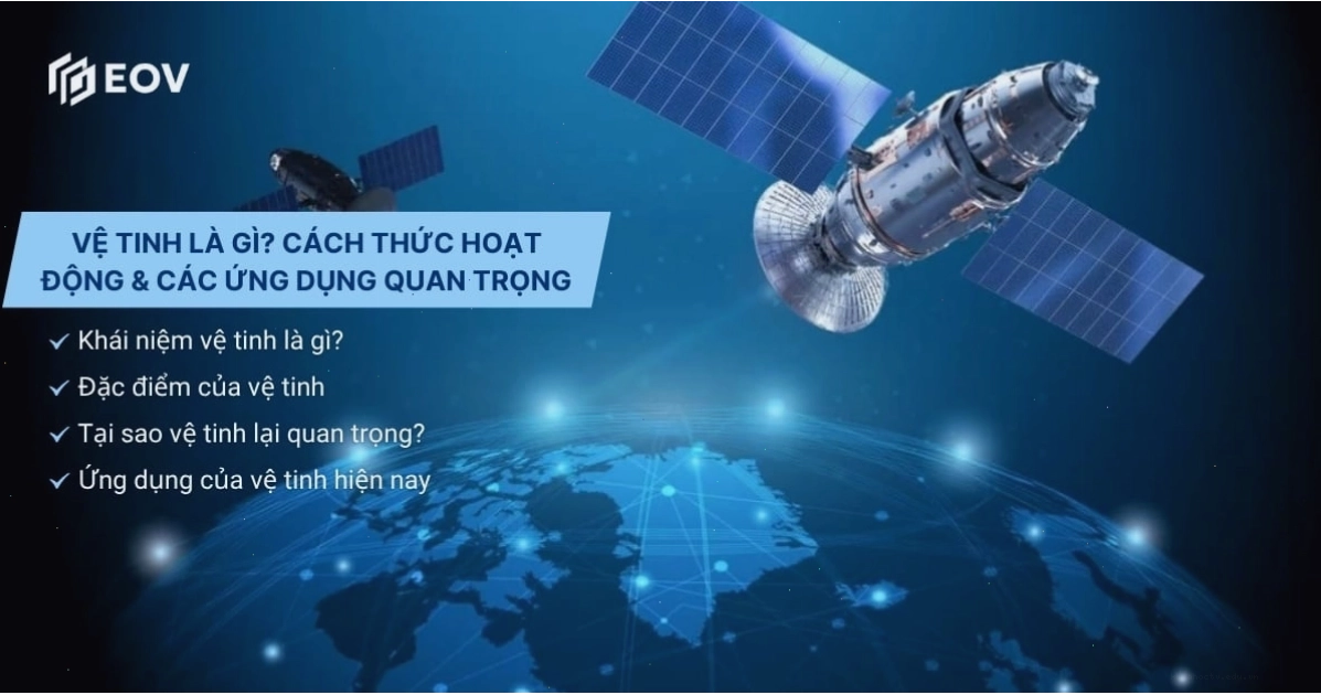 Hình ảnh minh họa vệ tinh nhân tạo trên quỹ đạo Trái Đất