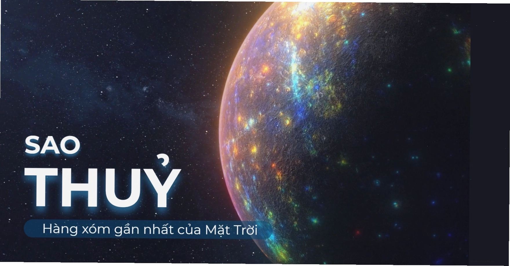 Hình ảnh mô phỏng Sao Thủy, hành tinh nhỏ nhất và gần Mặt Trời nhất