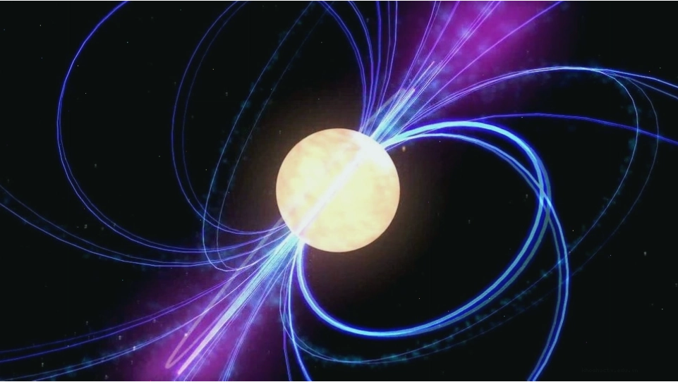 Hình ảnh nghệ thuật mô tả một pulsar đang quay