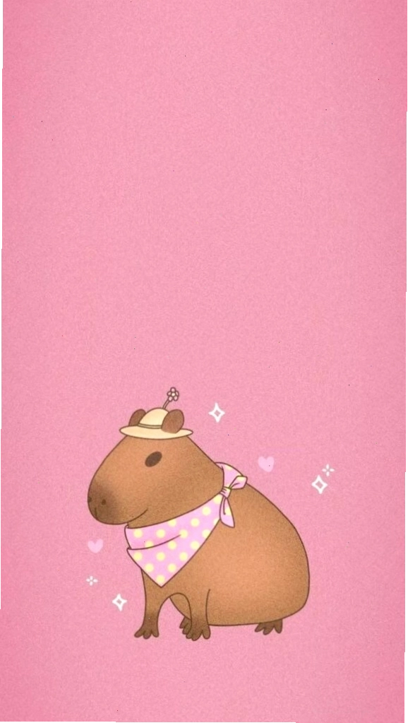 Hình nền capybara với biểu cảm ngạc nhiên