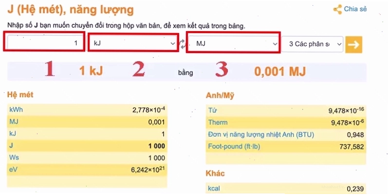 Hướng dẫn nhập số lượng muốn chuyển đổi