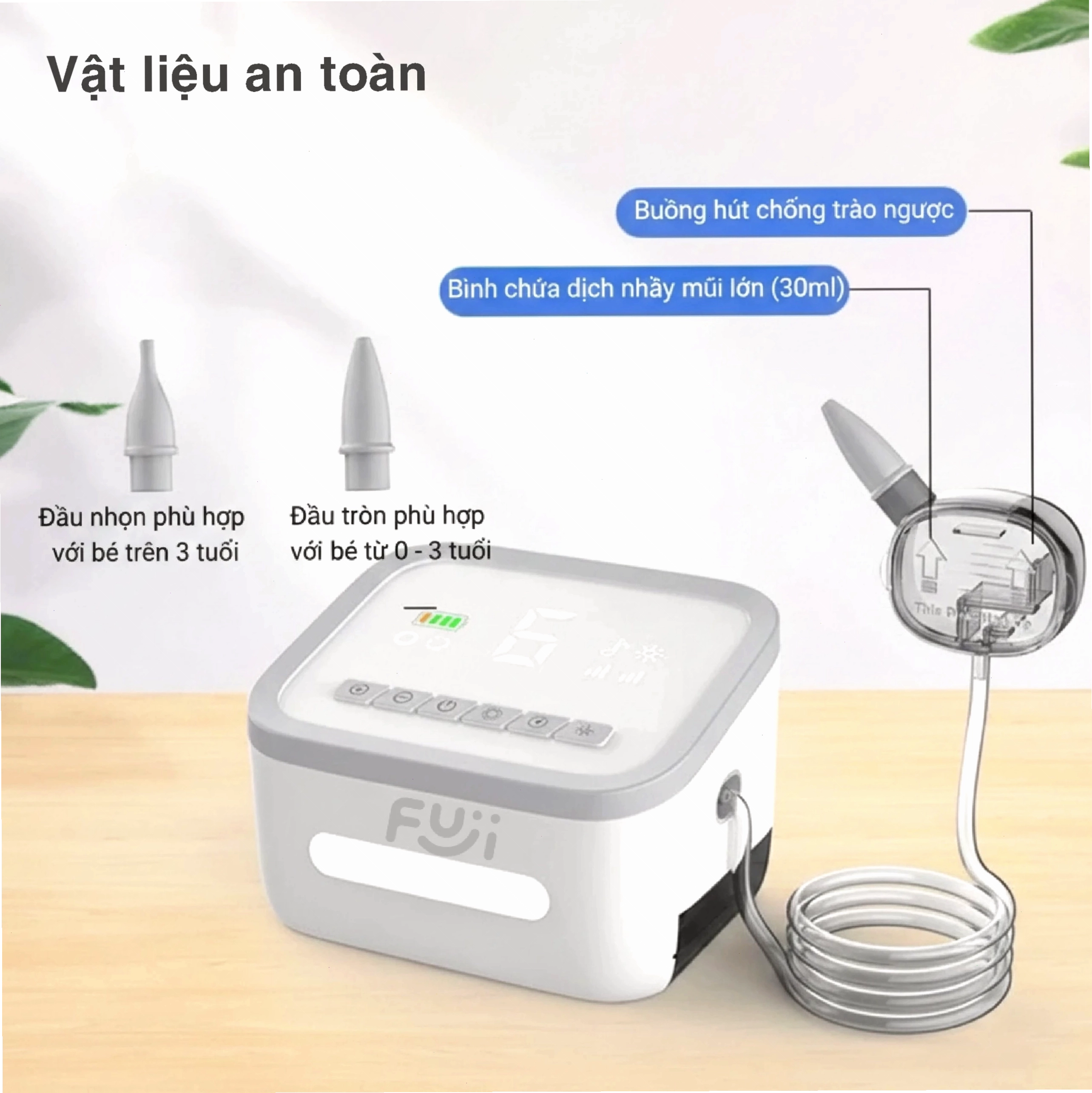 Hướng dẫn sử dụng máy hút mũi cho bé Fuji T50 từng bước