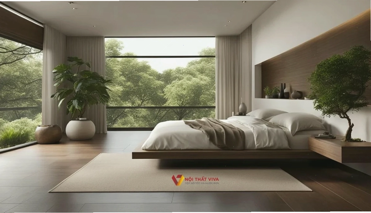 Hướng dẫn trang trí phòng ngủ với giường ngủ bệt Nhật