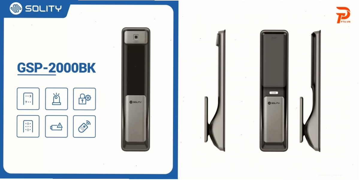 Khóa Cửa nhận diện khuôn mặt 3D Solity GSP-2000BK