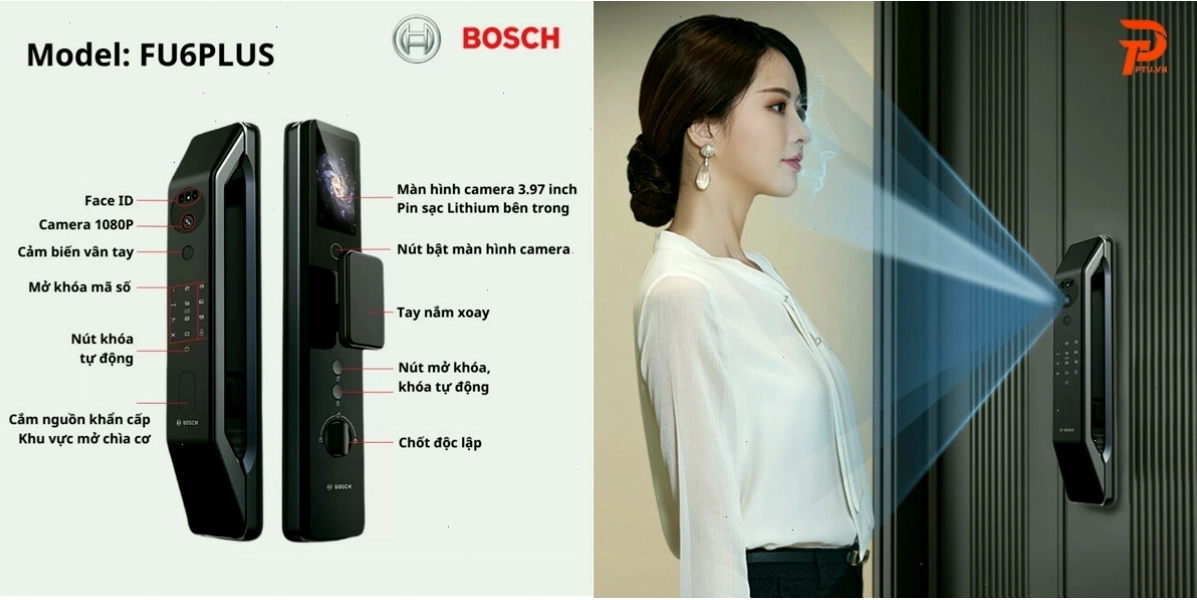 Khóa Thông Minh Face ID Smart House BOSCH FU6 Plus