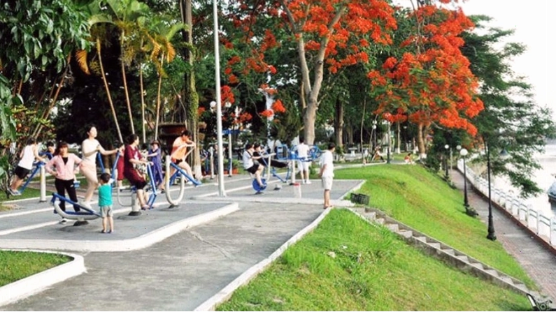 Không gian xanh mát tại Công viên Ka Long