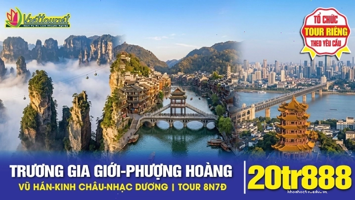 Khung cảnh thơ mộng của Phượng Hoàng Cổ Trấn về đêm