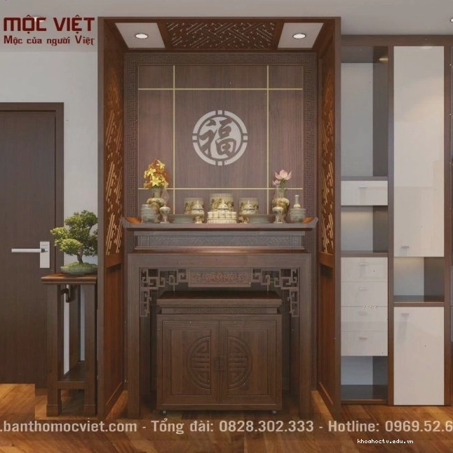 Kiểu dáng bàn thờ chung cư hiện đại, chắc chắn và tinh tế