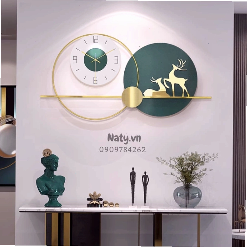 Mẫu đồng hồ treo tường đẹp với thiết kế tối giản, kim loại sơn tĩnh điện