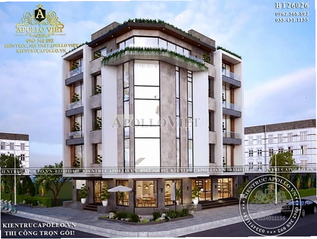 Mẫu khách sạn tân cổ điển đẹp 5 tầng