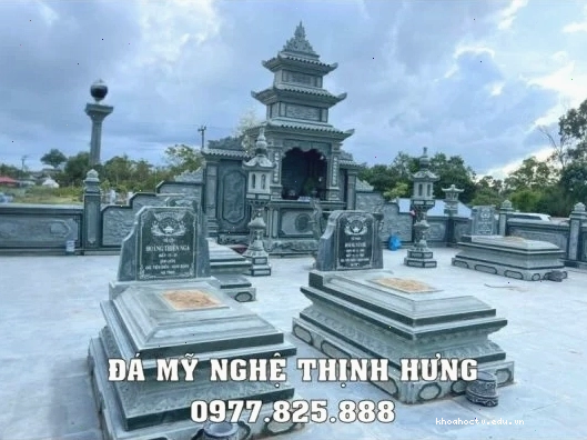 Mẫu mộ đá xanh rêu đẹp, bề thế 2024