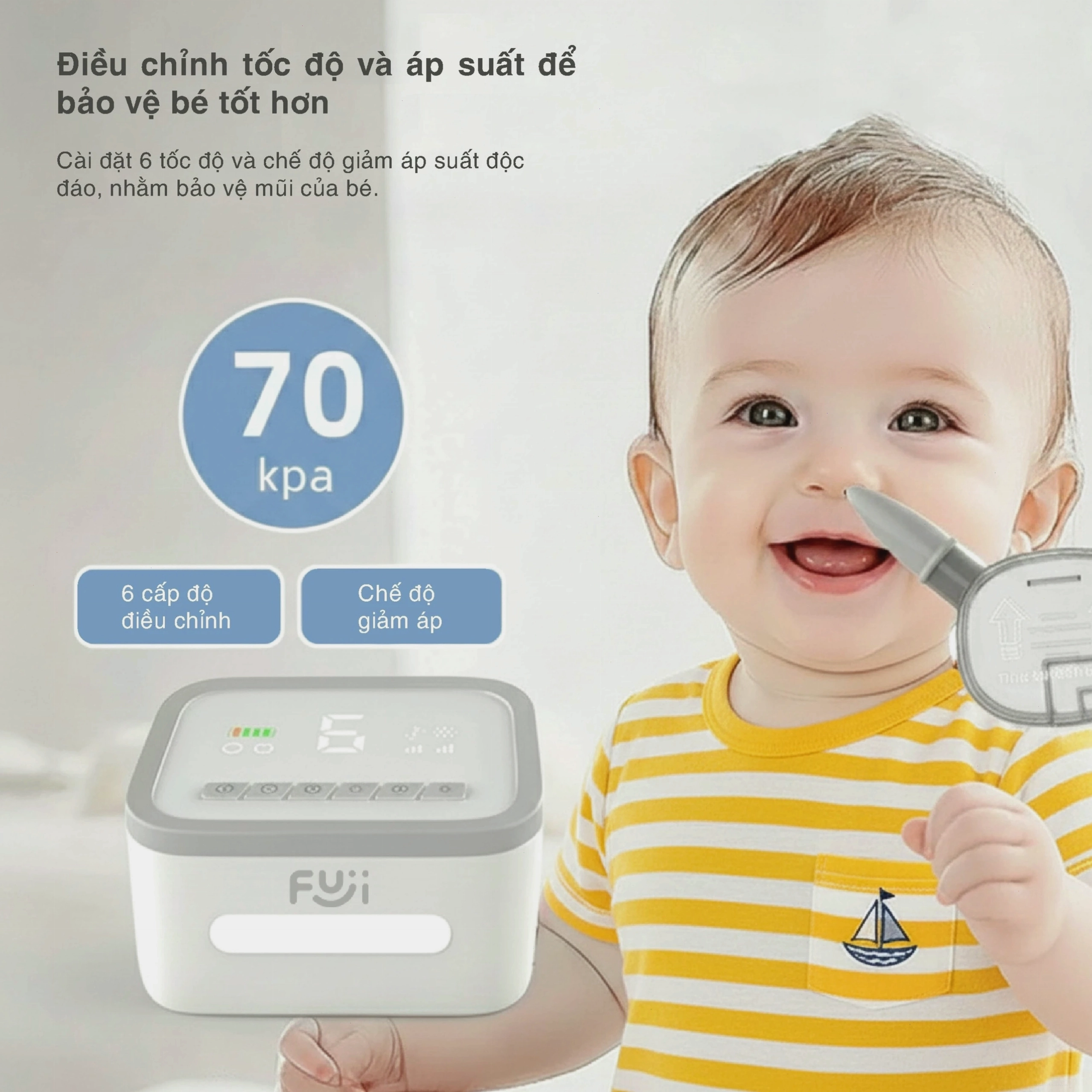 Máy hút mũi cho bé Fuji T50 được bán tại Nhà Thuốc Long Châu