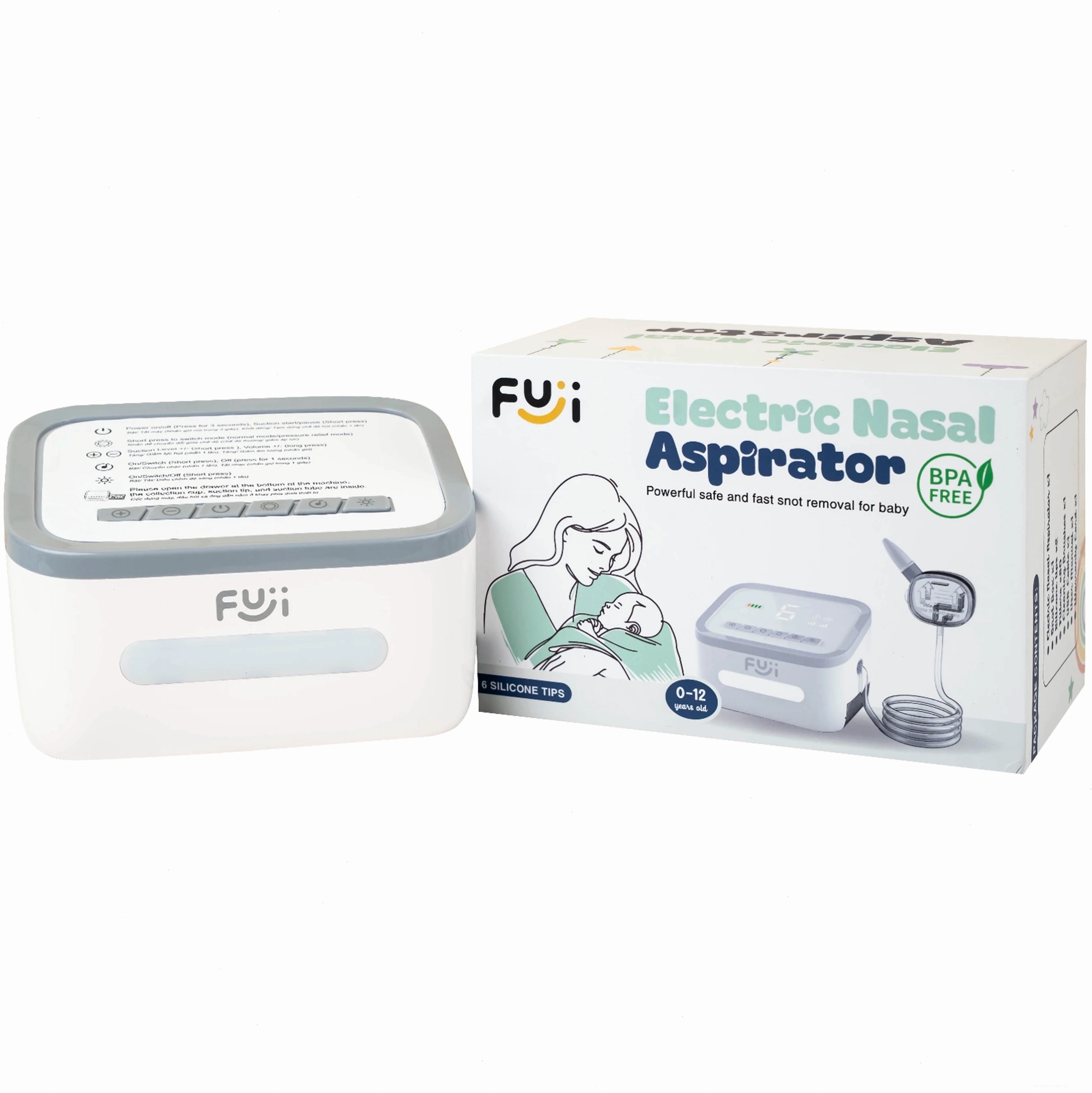 Máy hút mũi cho bé Fuji T50 hỗ trợ vệ sinh mũi cho bé từ 0 đến trên 3 tuổi 1