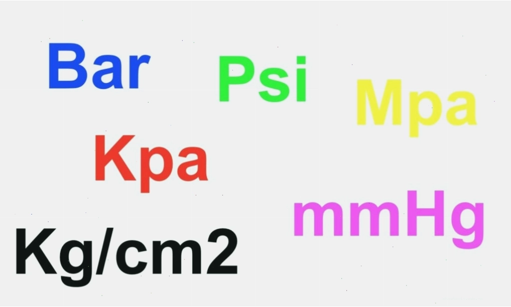 Minh họa các đơn vị áp suất khác nhau