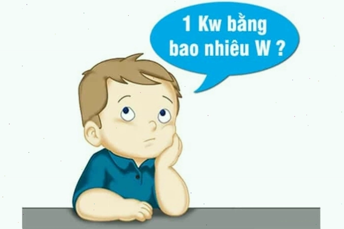 Minh họa cách đổi 1kw sang W
