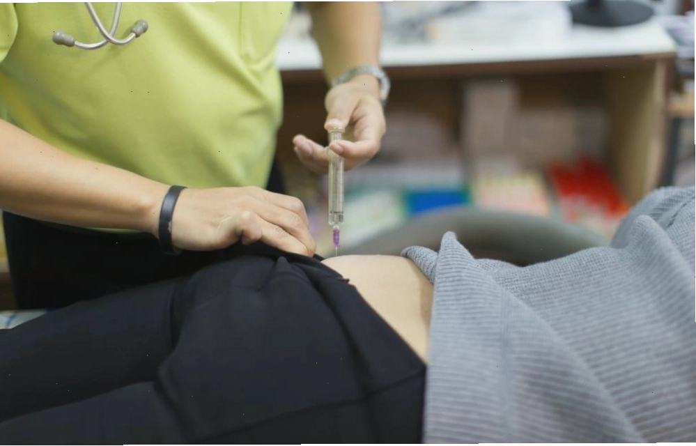 Minh họa cấu trúc giải phẫu cơ mông và các vùng tiêm an toàn