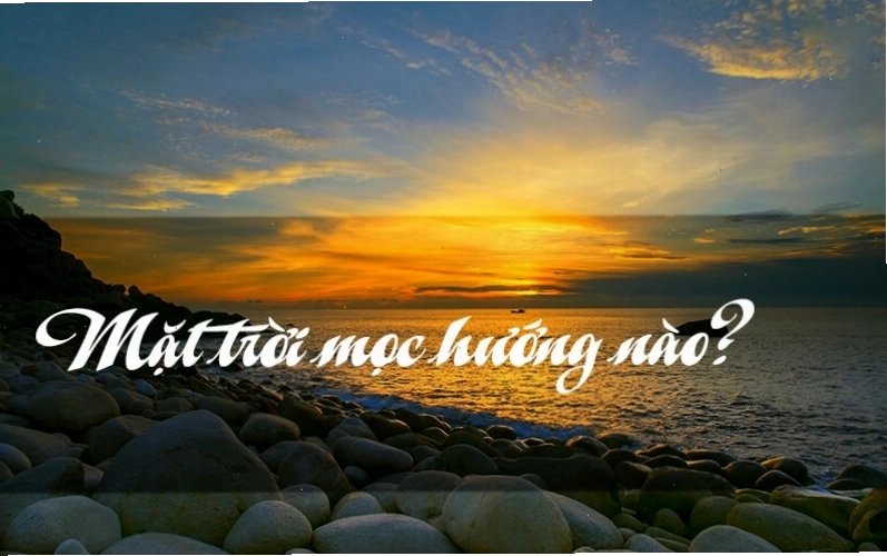Minh họa hướng mặt trời mọc