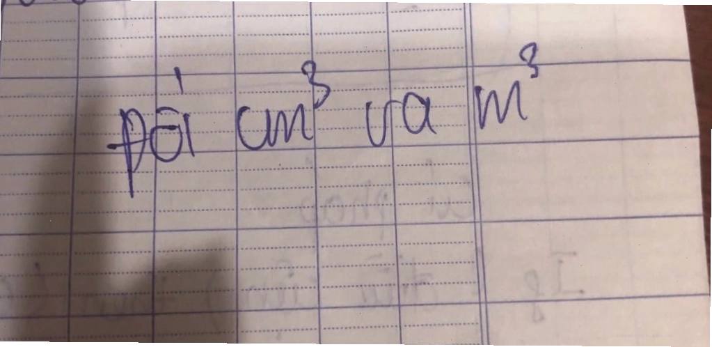 Minh họa trực quan về đơn vị đo thể tích cm3 và m3