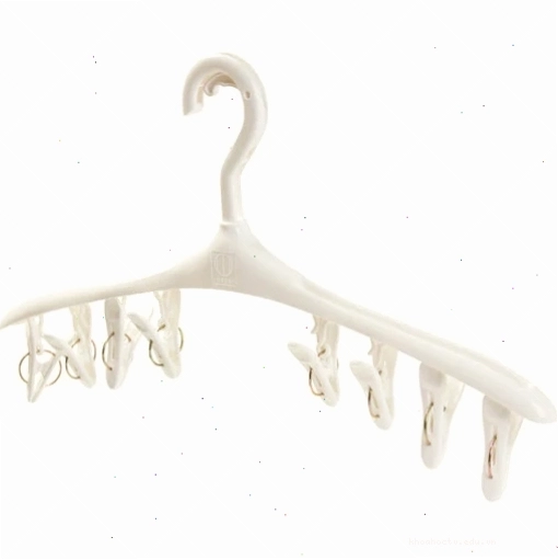 Móc treo quần áo Pinch hanger 8P WH màu trắng