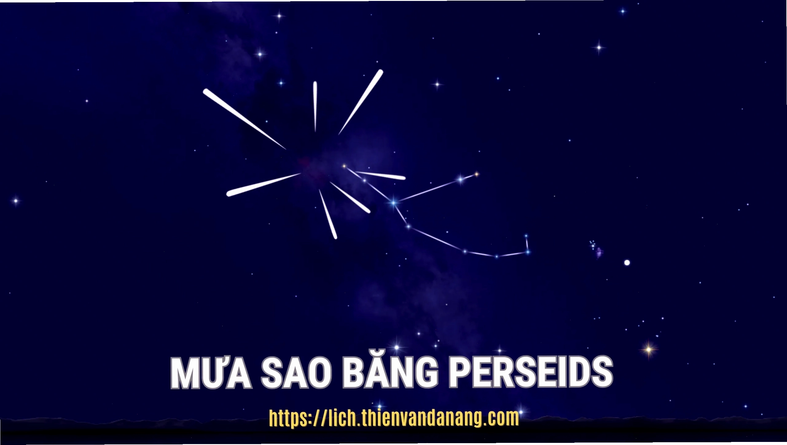 Mưa sao băng Perseids rực sáng trên bầu trời đêm