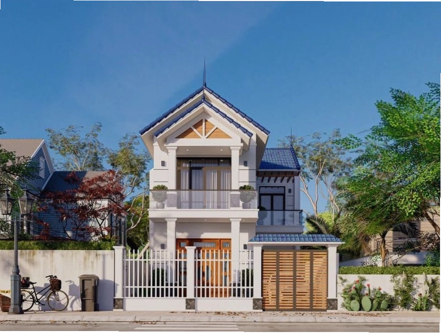 Nhà chữ L 2 tầng tân cổ điển sang trọng và tinh tế